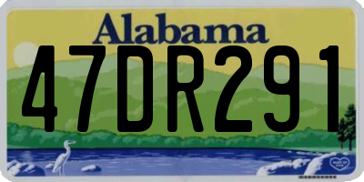 AL license plate 47DR291