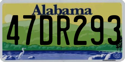 AL license plate 47DR293
