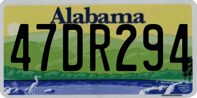 AL license plate 47DR294