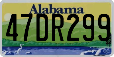AL license plate 47DR299