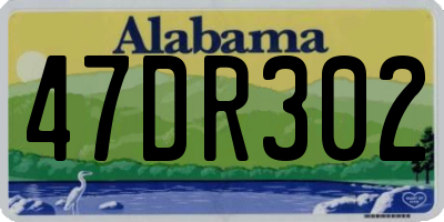 AL license plate 47DR302