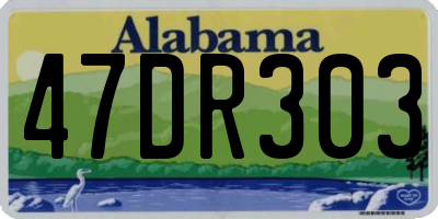 AL license plate 47DR303