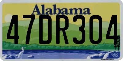 AL license plate 47DR304