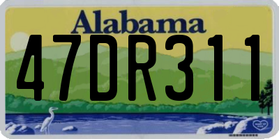 AL license plate 47DR311