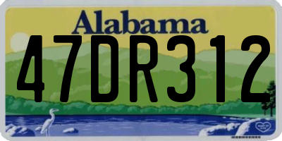 AL license plate 47DR312