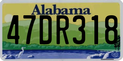 AL license plate 47DR318