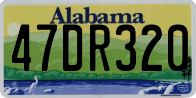 AL license plate 47DR320