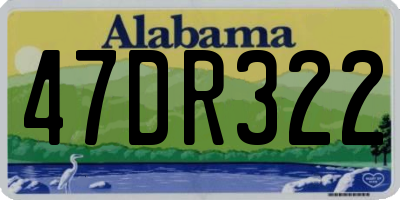 AL license plate 47DR322