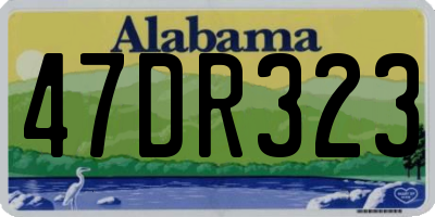 AL license plate 47DR323