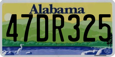 AL license plate 47DR325