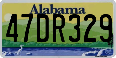 AL license plate 47DR329