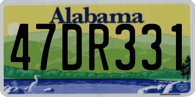 AL license plate 47DR331