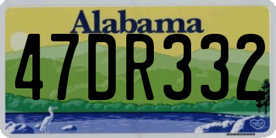 AL license plate 47DR332