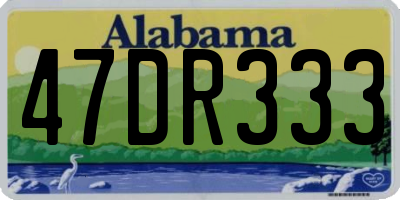 AL license plate 47DR333