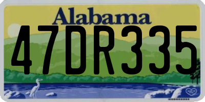 AL license plate 47DR335