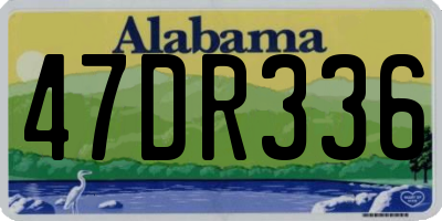 AL license plate 47DR336