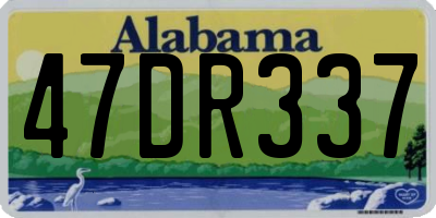 AL license plate 47DR337