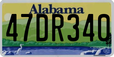 AL license plate 47DR340