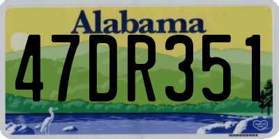 AL license plate 47DR351