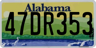 AL license plate 47DR353