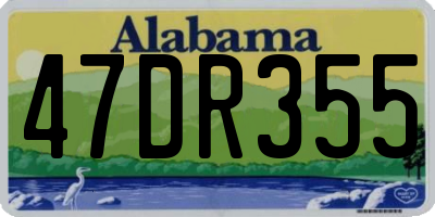 AL license plate 47DR355