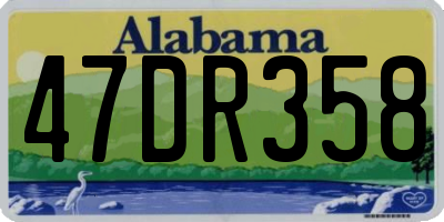 AL license plate 47DR358