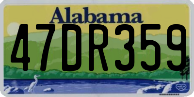 AL license plate 47DR359