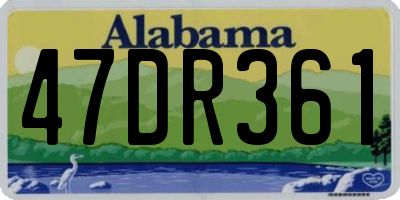 AL license plate 47DR361