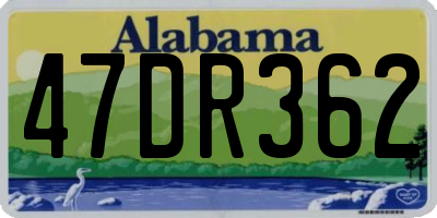 AL license plate 47DR362