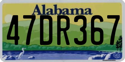 AL license plate 47DR367