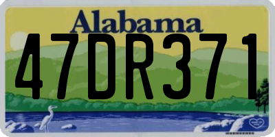 AL license plate 47DR371