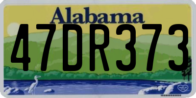 AL license plate 47DR373