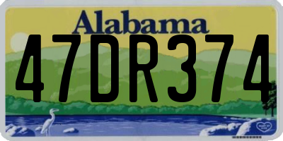 AL license plate 47DR374