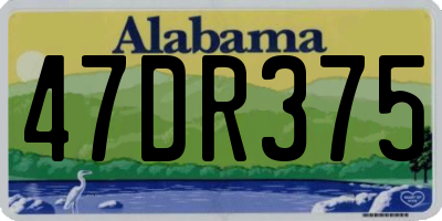 AL license plate 47DR375