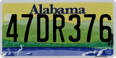 AL license plate 47DR376