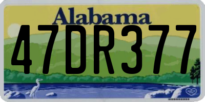 AL license plate 47DR377