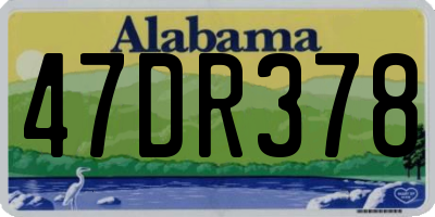 AL license plate 47DR378
