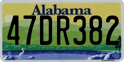 AL license plate 47DR382