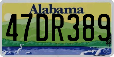 AL license plate 47DR389