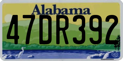 AL license plate 47DR392