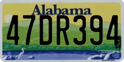 AL license plate 47DR394