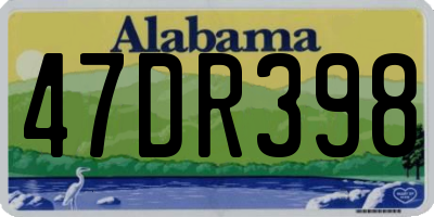 AL license plate 47DR398