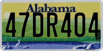 AL license plate 47DR404