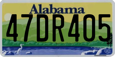 AL license plate 47DR405