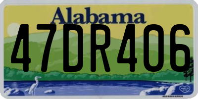 AL license plate 47DR406