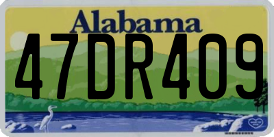 AL license plate 47DR409