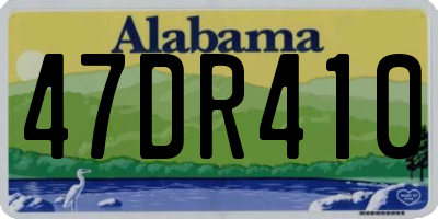 AL license plate 47DR410