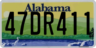 AL license plate 47DR411