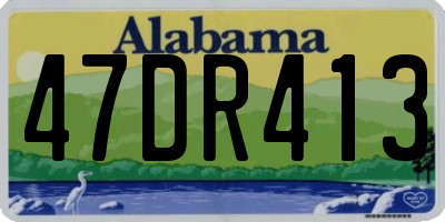 AL license plate 47DR413