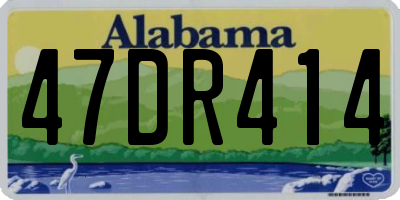 AL license plate 47DR414